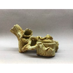 Декорация керамика коряга с горшком - 21см х 12см
