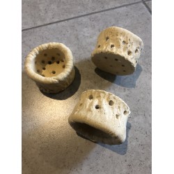 Горщик керамічний круглий жовтий 7х4,5см