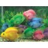 Трехгибридный попугай зеленый (Hybrid cichlid) - 7-8см